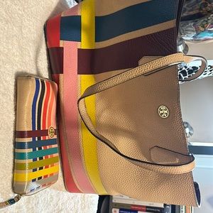 Tory Burch handbag with matching wallet